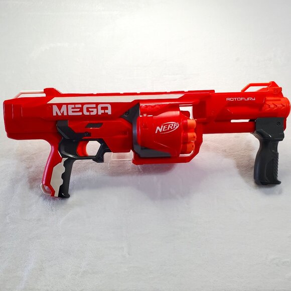 NERF N-Strike MEGA Rotofury Blaster Gun with 10 MEGA Darts - Picture 1 of 5